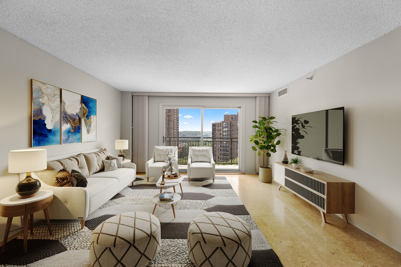 Staged Living Room Minneapolis Real Estate Photography